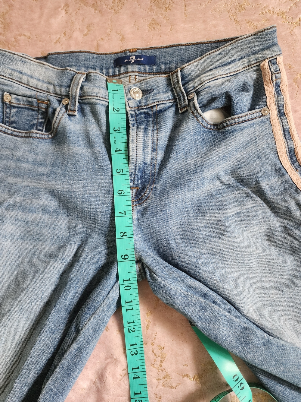 7 FOR ALL MAMKIND | Light Blue Denim Jeans - Picture 14 of 15